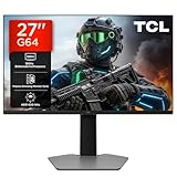 TCL Gaming Monitor 27 Zoll QD-Mini-LED 27G64, QHD-Auflösung, 180Hz, Fast-HVA-Panel, HDR 600 nits, 1ms GTG Reaktionszeit, AMD Freesync, Kompatibilität mit G-Sync
