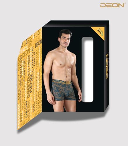 Image of DEON Pack of 2 Micromodal Luxury Print Trunk for Men | Non Itch No Chaffing Sweat Proof