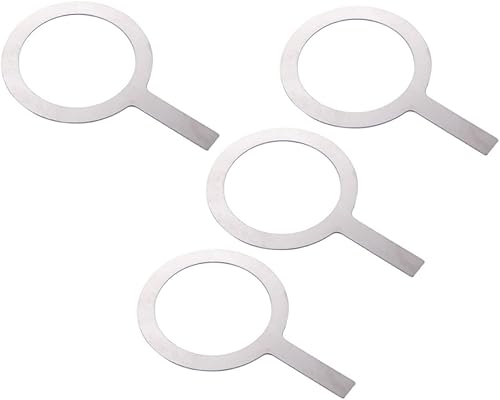 Tofficu 4 anillos para hornear de té con leche, borde de taza de leche, junta de taza de té de leche culinaria, anillos de taza de hornear Stee