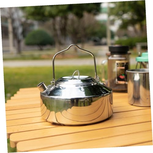 Bouilloire camping portable acier inoxydable accessoire cuisine pour randonnée