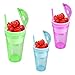 Produktbild 2 in 1 Müslibecher Joghurtbecher Müsli To Go Becher Snackbecher Trinkbecher Bunt (Rosa)