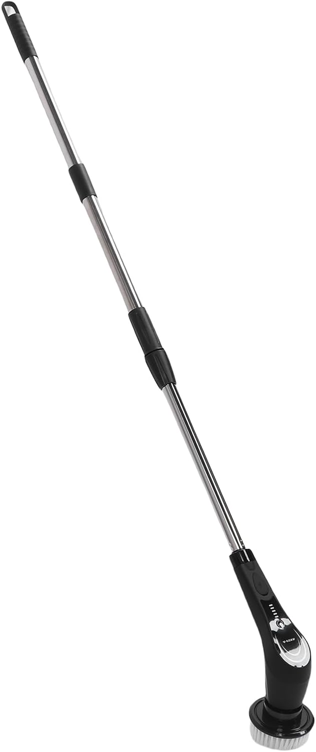Luqeeg 8 in 1 Electric Sweeping Brush, IPX7 Water Proof Power Cordless Electric Spin Multi Function Powerful Crevice Sweeping Brush with Long Handle Design time and Effort Saving