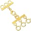 1Pcs Gold 3 Clasp