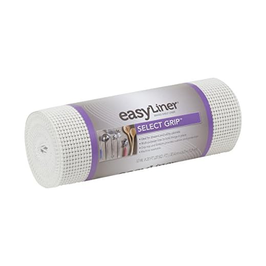 Duck Brand Select Grip EasyLiner Shelf and Drawer Liner, Non-Adhesive, 12-Inch x 20-Feet, White, 1344559