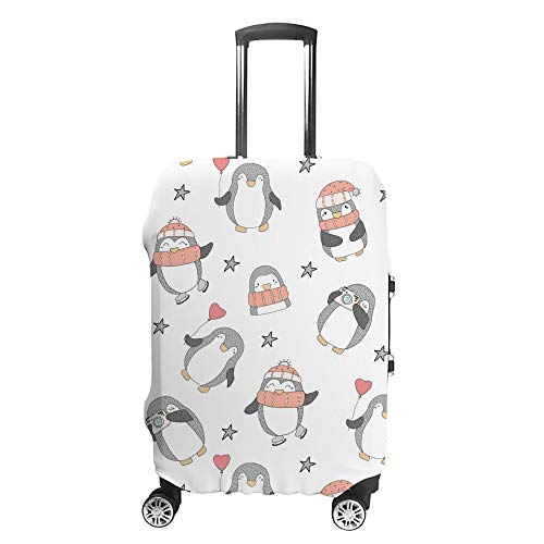 Housse de protection bagages anti-rayures lavable avec motif pingouin extensible