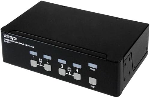 StarTech SV431DVIUA USB/DVI KVM Switch with Audio, 4 Ports