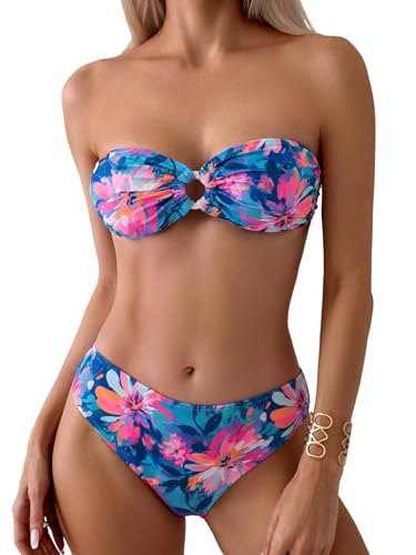 GORGLITTER Sexy Bandeau Bikini Set Damen...