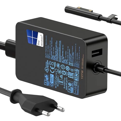 127W Surface Ladekabel Microsoft Ladegerät Netzteil Kompatibel für Windows Surface Pro 11/10/9/8/7+/7/6/5/4/3/X, Surface...