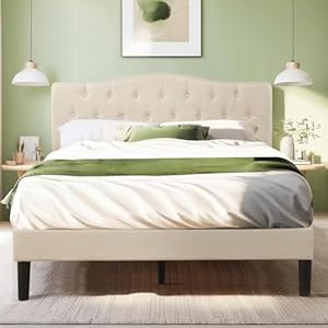 VECELO Queen Size Platform Bed Fram...