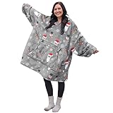 Catalonia Oversized Hoodie Blanket Sweatshirt, Wearable Sherpa Giant Pullover for Adults Men Women Teenagers Wife Girlfriend Gift, Ugly Christmas Sweater