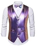 Photo Gallery panegy gilet glitterato da uomo blazer con paillettes con papillon set gilet da abito con scollo a v costume festivo taglia l-a-viola Photo Gallery panegy gilet glitterato da uomo blazer con paillettes con papillon set gilet da abito con scollo a v costume festivo taglia l-a-viola