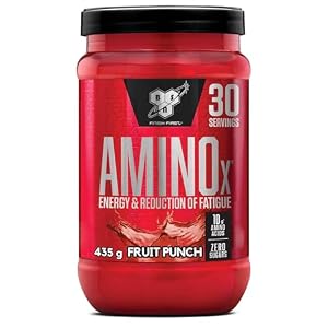 BSN Nutrition Amino X Supplement mit Vitamin D, Vitamin B6 und Aminosäuren, Fruchtpunsch-Geschmack, 30 Portionen, 435 g