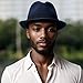 Classic Fedora Hat for Men (US, Alpha, Large, X-Large, White)