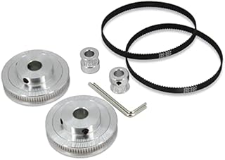Befenybay 2pcs 2GT Open Timing Rubber Belt Length 1.2Meter Width 6mm with 8pcs Copper Buckle for Ender 3 3D Printer (Open Belt)