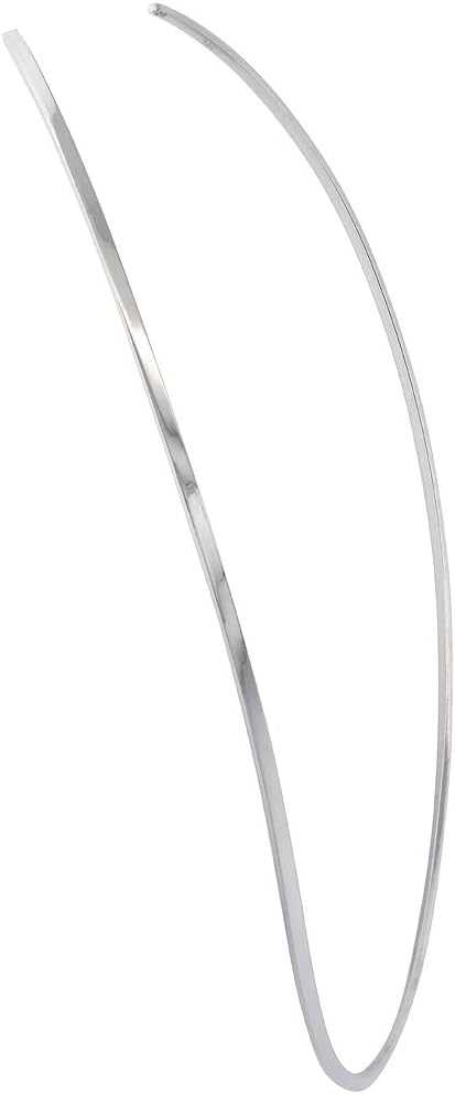 Sterling Silver Wire Choker Collar Necklace Handmade 3/32 inch