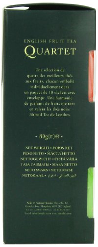 Ahmad Tea Fruit Quartet, Variety Pack Of Four Flavors, Tea Bags, 40-Count Boxes (Pack Of 4) #TOP2