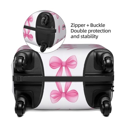 Pink Bows Travel Luggage Covers For Suitcase Elastic Suitcase Protector Anti-Scratch Spandex Baggage Covers Fits 18-32 Inch Luggage X-Large4