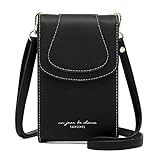 [MATERIAL]- Die Handytasche zum Umhängen Damen ist aus dem hochwertig Kunstleder hergestellt, das leicht, langlebig und weich ist, mit verstellbarem und abnehmbaren Schultergurt, erlaubt Schultertragen und crossbody