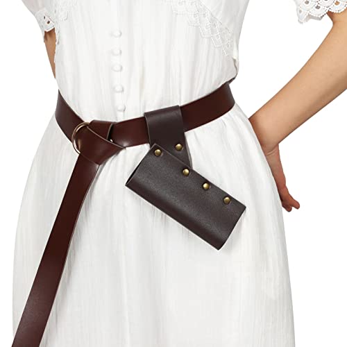DOARLUO Medieval Leather Sword Dagger Frog Holster Universal Rapier Broadsword and Cutlass Accessory Rapier Knight Sword Belt