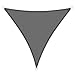 Brigros - Vela Parasole Triangolare HDPE 180g/m² Resistente Raggi UV con Anelli D Acciaio Inox, Tenda Vela Ombreggiante 3x3x3m, 4x4x4m, 5x5x5m, Telo Parasole Per Esterni (Grigio, 4x4x4) immagine