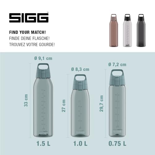 Bouteille d'eau Tritan Sigg anti fuite grand format lavable 1,5l