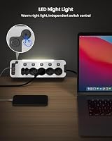 Steckdosenleiste Schreibtisch mit Schalter, Tischsteckdose mit USB C PD20W – Ansicht 7