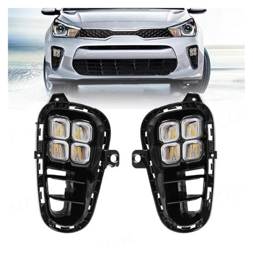 Luces DRL para Kia Rio 2017-2020: faros antiniebla diurnos y señal de giro intermitente 4