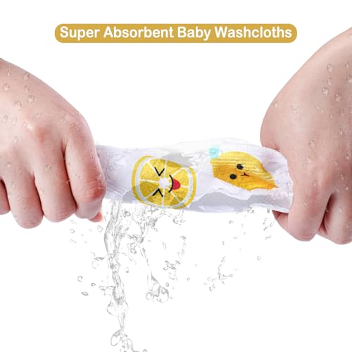 Image of Viviland Baby Washcloths 24 Pack, Toddler Wash Cloths for Bath, Super Soft & Absorbent Bath Towel for Newborn and Infants, Baby Towels Care for Baby's Sensitive Skin