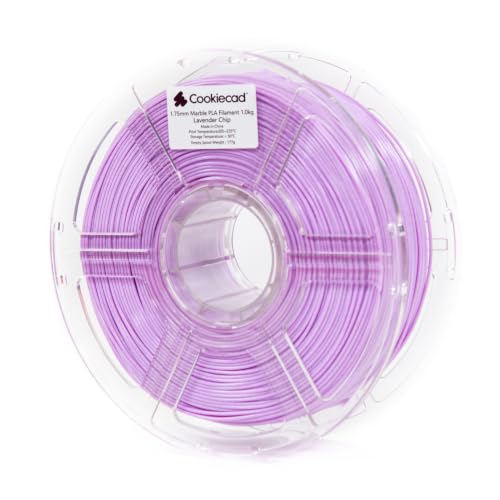 Cookiecad PLA Filament Marble, Lavender Chip, 1.75mm 1kg for 3D Printer