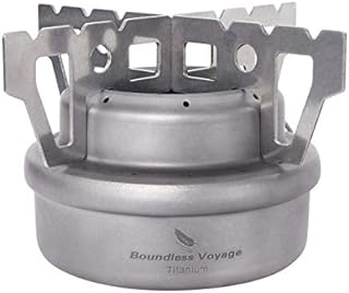 Boundless Voyage Titanium Spirit Alcohol Stove Camping Mini Spirit Cooker Alcohol Burner for Picnic Backpacking Hiking