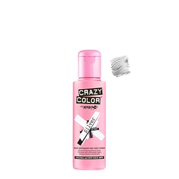 Crazy Color Semi Permanent Hair Color Cream Silver No.27 100ml , 4 Count