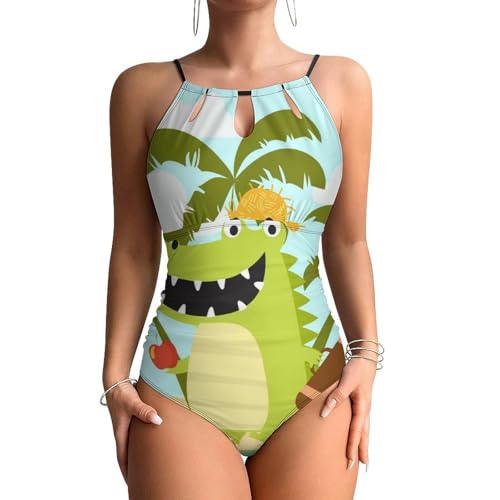 Maillots de bain une pièce femme gainant Crocodile pour la plage