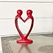 Global Crafts Handcrafted Soapstone Lover's Heart Sculpture in Red
