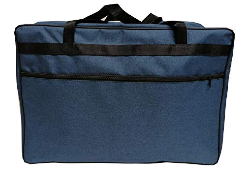 Reisetasche 55 x 40 x 20 cm Boardgepäck Bordcase Reise Koffer HANDGEPÄCK (Blau - Leinenoptik) Cover