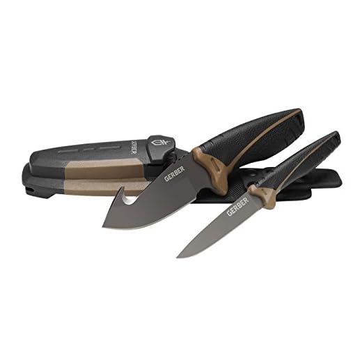 Gerber Gear 31-001159N Hunting Knife Gear Myth Field Dress, Hunting Knife Set, Brown