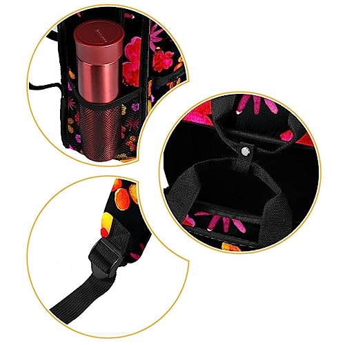 Sac à dos à fleurs pour garçons et filles avec bretelles réglables multicolore - 2
