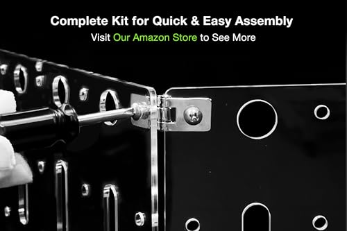 GuineaLoft™ H2 Hinge Set - Two-Hole Hinge Set w/ 6 Hinges and 12 Screws - Guinea Loft Exclusive by GuineaLoft - Image 5