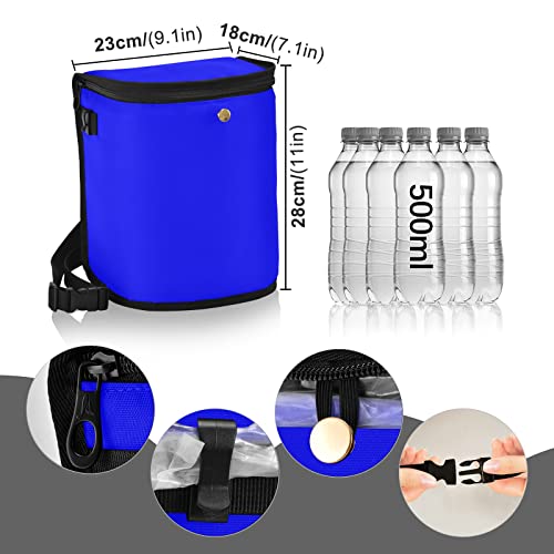Image of Wudan Small Car Trash Can Blue Accessories for Garbage Storage Organizer with Lid Waterproof Portable Auto and Truck Interior Seat Bin