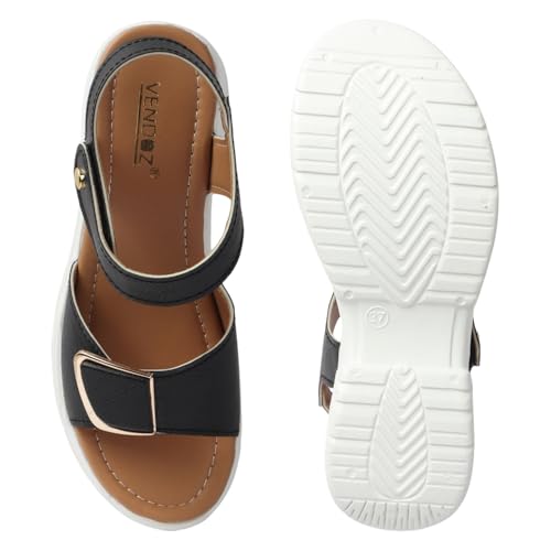 Image of LENSBURY Women Stylish Slippers Wedges I Flat Slip on Sandals I Stylish and Casual for Everyday use I Comfortable & Lightweight for Girls & Ladies LJOJO56