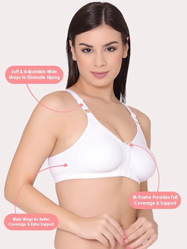 Image of Groversons Paris Beauty Super Support M-Frame Non Padded Everyday Cotton Bra (BR133)