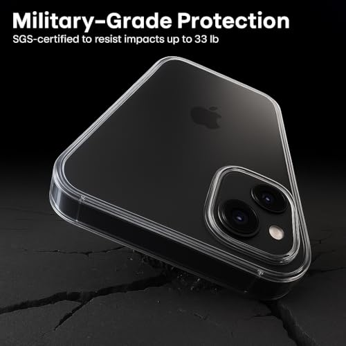 Image of UNBREAKcable Ultra Hybrid Transparent Back Case for iPhone 13 | Clear TPU Bumper Cover with Camera Guard Protection | Slim & Lightweight Design | Anti-Yellowing Back Cover | Scratch Resistant