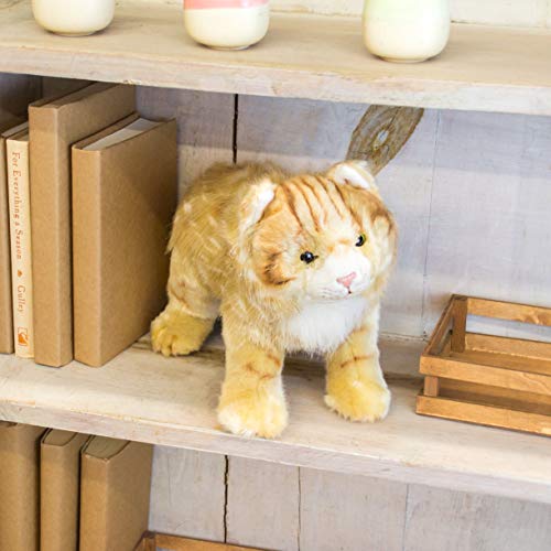 Demdaco Large Maine Coon Cat Striped Ginger Children's Plush Stuffed Animal Toy #TOP4