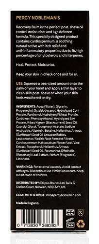 Recovery Balm by Percy Nobleman. Aftershave Balm. Post Shave. Oil Control Moisturiser for Men 100ml, black - Image 5