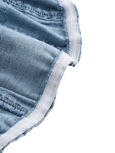 Floerns Women's Sleeveless Strapless Zipper Back Bandeau Crop Denim Tube Top3