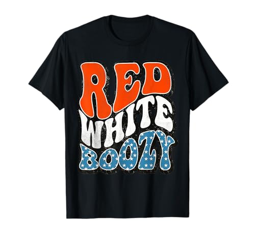 Red White & Boozy Retro, 4th Of July, Patriotic Tees T-Shirt