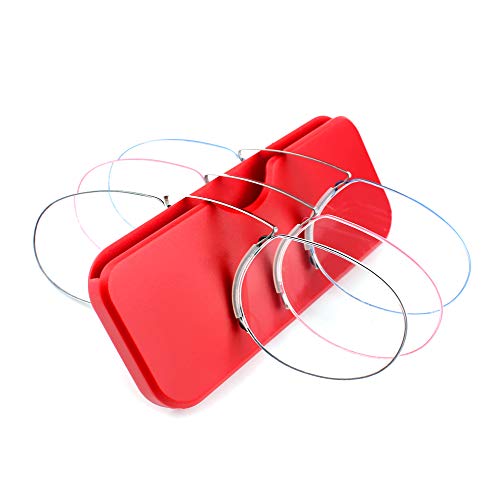 イェローロック超軽量カードタイプ リムレス 老眼鏡 レディース メンズ シニアグラス おしゃれ 携帯式マイクロ老眼鏡 専用ケース付属 度数3色選択可能