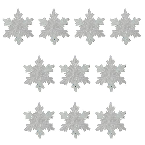 Décorations Noël flocon de neige en cristal pour table de mariage chic