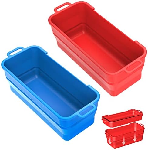 MuroMucci 2 Pack Silicone Grease Cup Liners for Blackstone Grill, Reusable Drip Pan Liners, Grill Griddle Rear Grease Cup Grease Catcher Liner Blackstone Griddle Accessories, Black & Blue