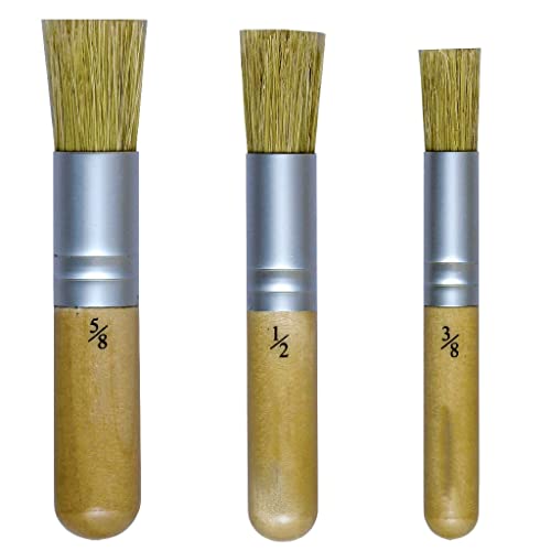Pinceau de peinture manche bois pour débutant en beaux-arts