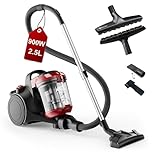 Akitas C10 Parquet Bagless Vacuum Cleaner Cylinder 900W With German Wessel Werk Large 32cm Width Horse Hair Hard Floor Nozzles